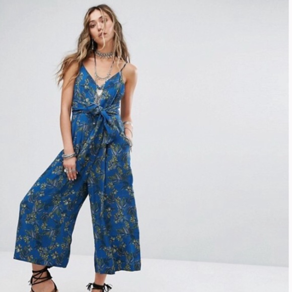 free people blue jumpsuit